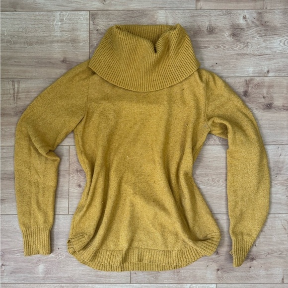 Tahari Sweaters - Tahari Mustard Cowl Neck Sweater